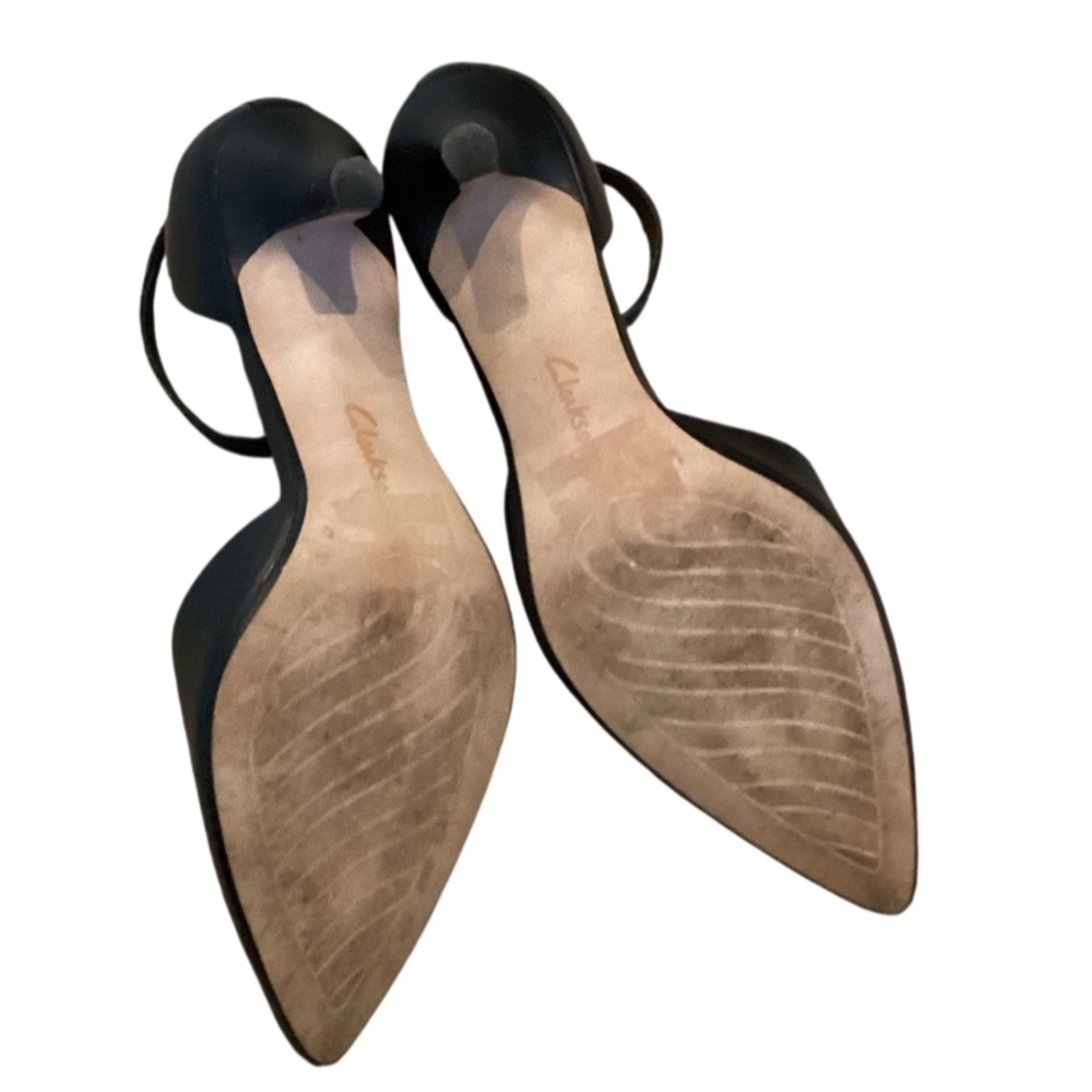 Clarks Linvale Edyth Leather Strappy Kitten Heels 9 - Picture 12 of 13